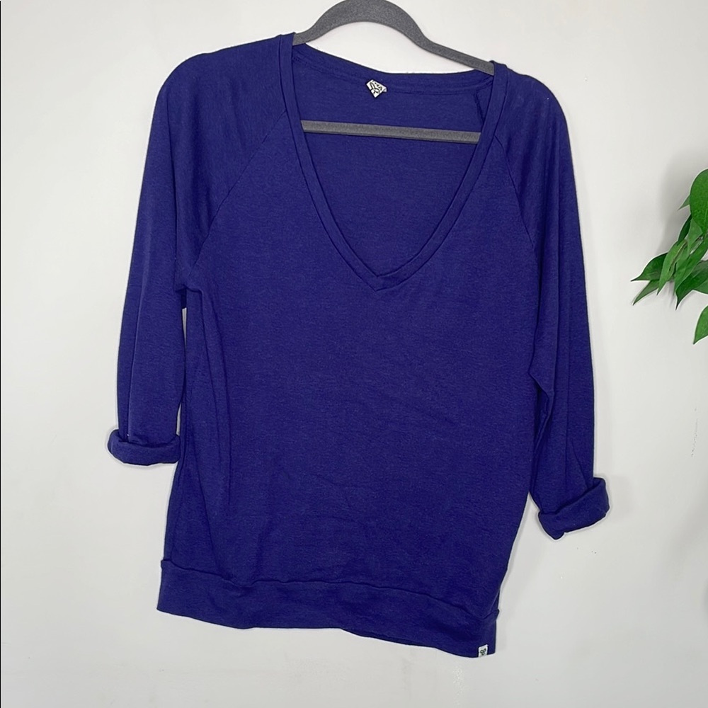 TNA Purple Relaxed Cuffed Sleeve Sweatshirt